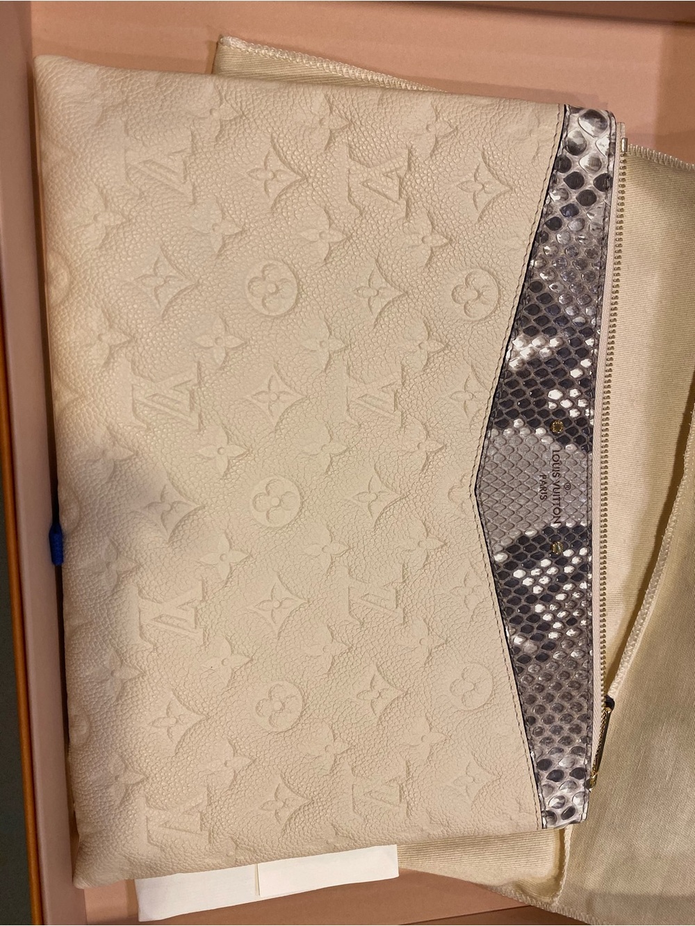 Louis Vuitton Daily Pouch
Monogram Empreinte Python Creme Beige